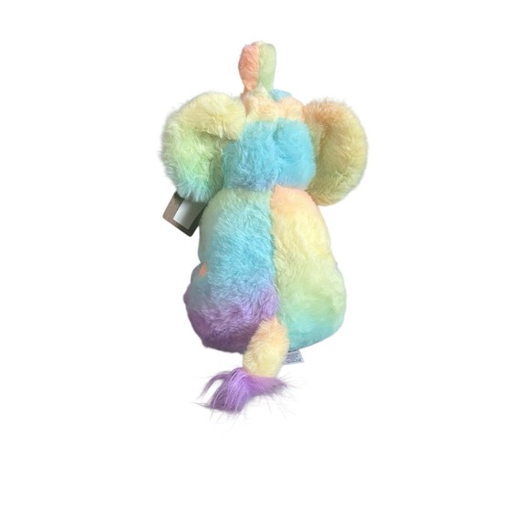 The Petting Zoo Elephant Plush Stuffed Animal Rainbow Tie Dye New - Picture 5 of 11